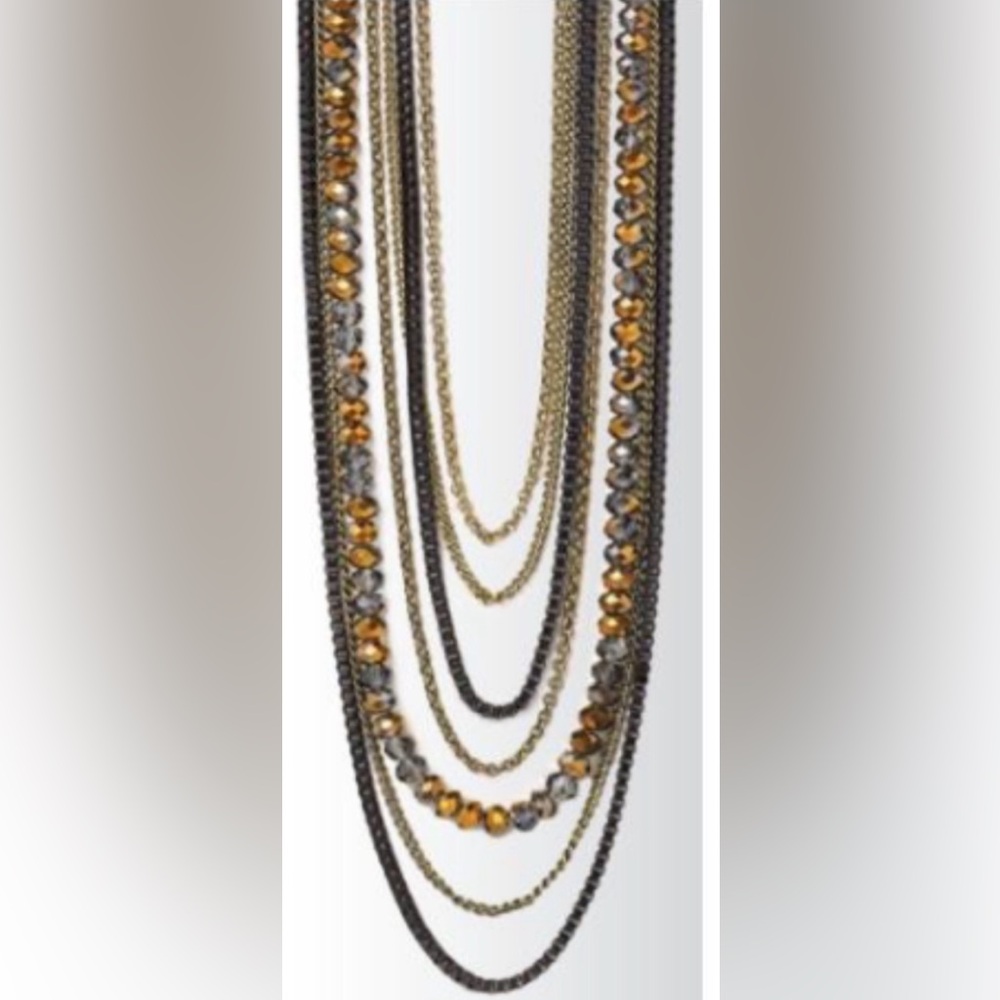 Park Lane Glam and Go Gold and Black Multi-Strand Necklace